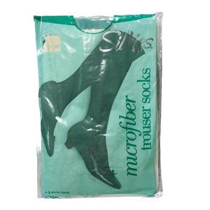 Silkies Cream Microfiber Trouser Socks 2 Pair Pack 2006 Regular Made USA 911029